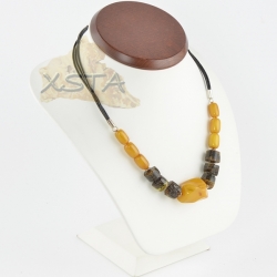 Natural amber necklaces polished mix